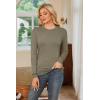 imageArachampampCloz Womens Wool Blend Classic Crew Neck Casual Fall SweatersAgreen Tea