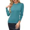 imageArachampampCloz Womens Wool Blend Classic Crew Neck Casual Fall SweatersAlake Blue