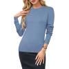 imageArachampampCloz Womens Wool Blend Classic Crew Neck Casual Fall SweatersAlight Blue