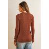 imageArachampampCloz Womens Wool Blend Classic Crew Neck Casual Fall SweatersCablecaramel