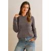 imageArachampampCloz Womens Wool Blend Classic Crew Neck Casual Fall SweatersCablecoffee