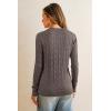 imageArachampampCloz Womens Wool Blend Classic Crew Neck Casual Fall SweatersCablecoffee