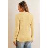 imageArachampampCloz Womens Wool Blend Classic Crew Neck Casual Fall SweatersCableyellow