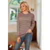 imageArachampampCloz Womens Wool Blend Classic Crew Neck Casual Fall SweatersDusty Pinkapricot