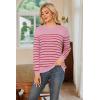 imageArachampampCloz Womens Wool Blend Classic Crew Neck Casual Fall SweatersPinkred
