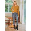 imageArachampampCloz Womens Wool Blend Classic Crew Neck Casual Fall SweatersPumpkin Yellow