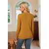 imageArachampampCloz Womens Wool Blend Classic Crew Neck Casual Fall SweatersPumpkin Yellow