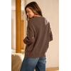 imageArachampampCloz Womens Wool Blend Embroidery Floral Oversized Fit Sweater Trendy 2025Chocolate Brown