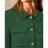 imageArachampampCloz Womens Wool Blend Fall Fashion Button Down Cropped Jacket Shackets 2025Green