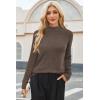 imageArachampampCloz Womens Wool Blend Fall Sweaters Mock Neck Business Casual OutfitsAcoffee