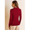 imageArachampampCloz Womens Wool Blend Fall Sweaters Mock Neck Business Casual OutfitsBurgundy Red