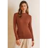imageArachampampCloz Womens Wool Blend Fall Sweaters Mock Neck Business Casual OutfitsCaramel