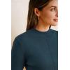 imageArachampampCloz Womens Wool Blend Fall Sweaters Mock Neck Business Casual OutfitsDark Blue