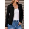 imageArachampampCloz Womens Wool Blend Fall Zip Up Lapel Neck Business Cardigan Sweaters 2025Black