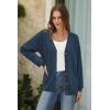 imageArachampampCloz Womens Wool Blend Lightweight Fall Business Casual Cardigan SweatersArmy Blue