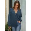 imageArachampampCloz Womens Wool Blend Lightweight Fall Business Casual Cardigan SweatersArmy Blue