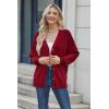 imageArachampampCloz Womens Wool Blend Lightweight Fall Business Casual Cardigan SweatersBerry Red