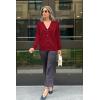 imageArachampampCloz Womens Wool Blend Lightweight Fall Business Casual Cardigan SweatersBerry Red