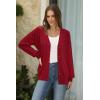 imageArachampampCloz Womens Wool Blend Lightweight Fall Business Casual Cardigan SweatersBerry Red