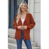 imageArachampampCloz Womens Wool Blend Lightweight Fall Business Casual Cardigan SweatersCaramel Red