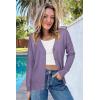 imageArachampampCloz Womens Wool Blend Lightweight Fall Business Casual Cardigan SweatersElegant Purple