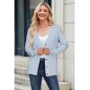 imageArachampampCloz Womens Wool Blend Lightweight Fall Business Casual Cardigan SweatersLight Blue