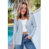 imageArachampampCloz Womens Wool Blend Lightweight Fall Business Casual Cardigan SweatersLight Blue