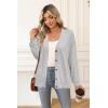imageArachampampCloz Womens Wool Blend Lightweight Fall Business Casual Cardigan SweatersLight Gray