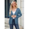 imageArachampampCloz Womens Wool Blend Lightweight Fall Business Casual Cardigan SweatersLucky Blue