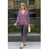 imageArachampampCloz Womens Wool Blend Lightweight Fall Business Casual Cardigan SweatersPurple