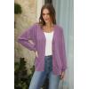 imageArachampampCloz Womens Wool Blend Lightweight Fall Business Casual Cardigan SweatersPurple