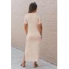imageArachampampCloz Womens Wool Blend Lightweight Fall Casual T Shirts Maxi Dress 2025Apricot