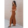 imageArachampampCloz Womens Wool Blend Lightweight Fall Casual T Shirts Maxi Dress 2025Caramel