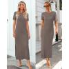 imageArachampampCloz Womens Wool Blend Lightweight Fall Casual T Shirts Maxi Dress 2025Coffee