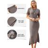 imageArachampampCloz Womens Wool Blend Lightweight Fall Casual T Shirts Maxi Dress 2025Coffee