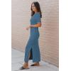 imageArachampampCloz Womens Wool Blend Lightweight Fall Casual T Shirts Maxi Dress 2025Dusty Blue