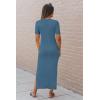 imageArachampampCloz Womens Wool Blend Lightweight Fall Casual T Shirts Maxi Dress 2025Dusty Blue