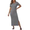 imageArachampampCloz Womens Wool Blend Lightweight Fall Casual T Shirts Maxi Dress 2025Gray