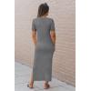 imageArachampampCloz Womens Wool Blend Lightweight Fall Casual T Shirts Maxi Dress 2025Gray