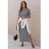 imageArachampampCloz Womens Wool Blend Lightweight Fall Casual T Shirts Maxi Dress 2025Gray