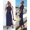 imageArachampampCloz Womens Wool Blend Lightweight Fall Casual T Shirts Maxi Dress 2025Navy
