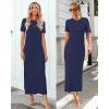 imageArachampampCloz Womens Wool Blend Lightweight Fall Casual T Shirts Maxi Dress 2025Navy