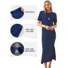 imageArachampampCloz Womens Wool Blend Lightweight Fall Casual T Shirts Maxi Dress 2025Navy