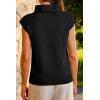 imageArachampampCloz Womens Wool Blend Mock Neck Business Casual Sweater Vest 2025 FallBlack