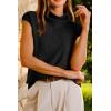 imageArachampampCloz Womens Wool Blend Mock Neck Business Casual Sweater Vest 2025 FallBlack