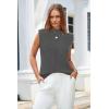 imageArachampampCloz Womens Wool Blend Mock Neck Sweaters Vest Business Casual Trendy Tops Fall Outfits 2025Dark Grey