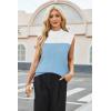 imageArachampampCloz Womens Wool Blend Mock Neck Sweaters Vest Business Casual Trendy Tops Fall Outfits 2025Dusty Blue5064