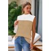 imageArachampampCloz Womens Wool Blend Mock Neck Sweaters Vest Business Casual Trendy Tops Fall Outfits 2025Khaki5064