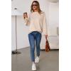 imageArachampampCloz Womens Wool Blend Oversized Sweaters Crewneck Casual Fall Outfits Fashion TopsApricot