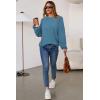 imageArachampampCloz Womens Wool Blend Oversized Sweaters Crewneck Casual Fall Outfits Fashion TopsBlue
